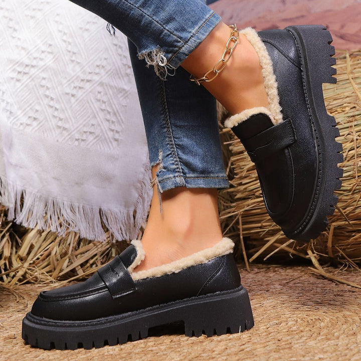 Mocassins met plateau en warme voering - Selia
