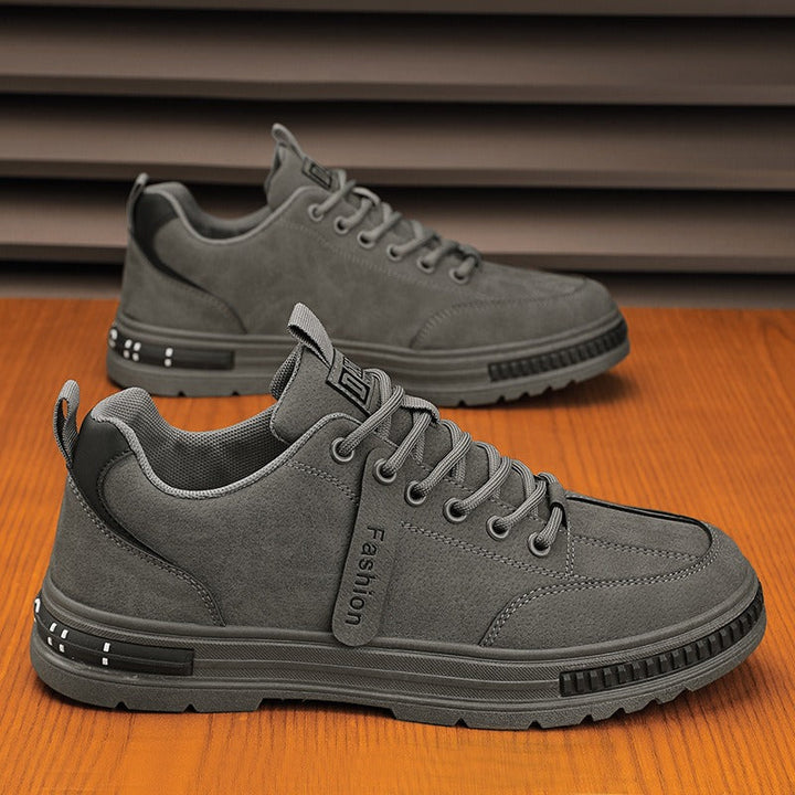 Heren sneaker met dikke zool van synthetisch suède - Francisco