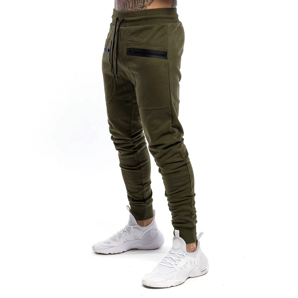 Technisch gebreide heren sportbroek, slim fit - Finn