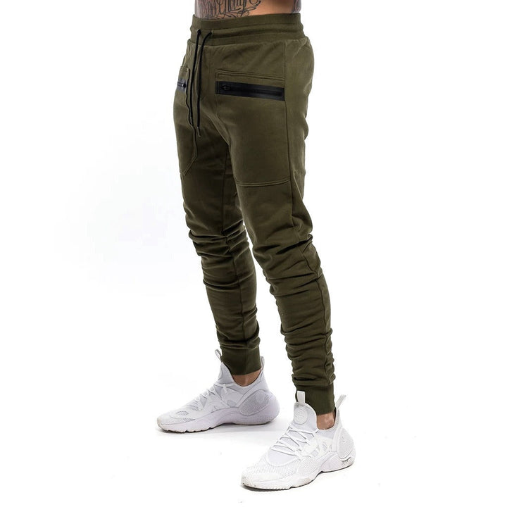 Technisch gebreide heren sportbroek, slim fit - Finn