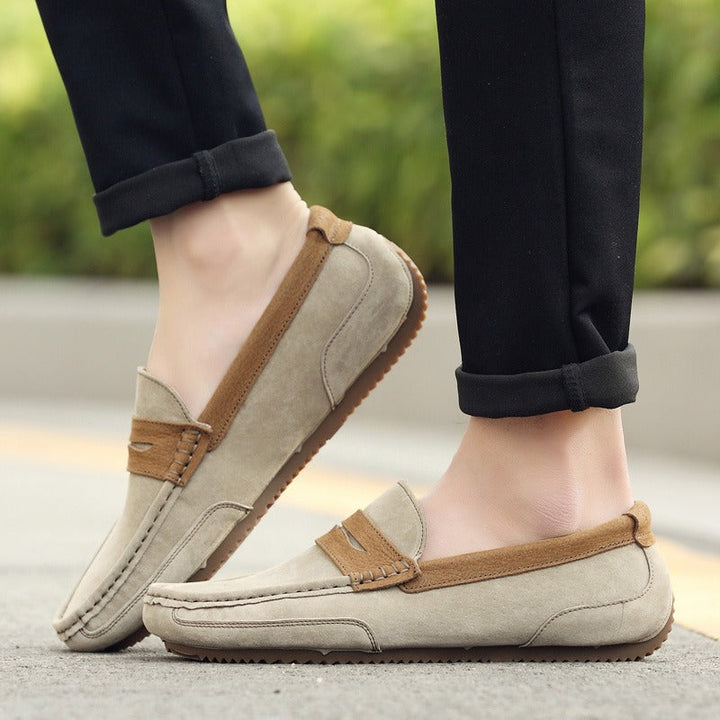 Heren casual loafers zacht suède klassieke stijl - Thierry