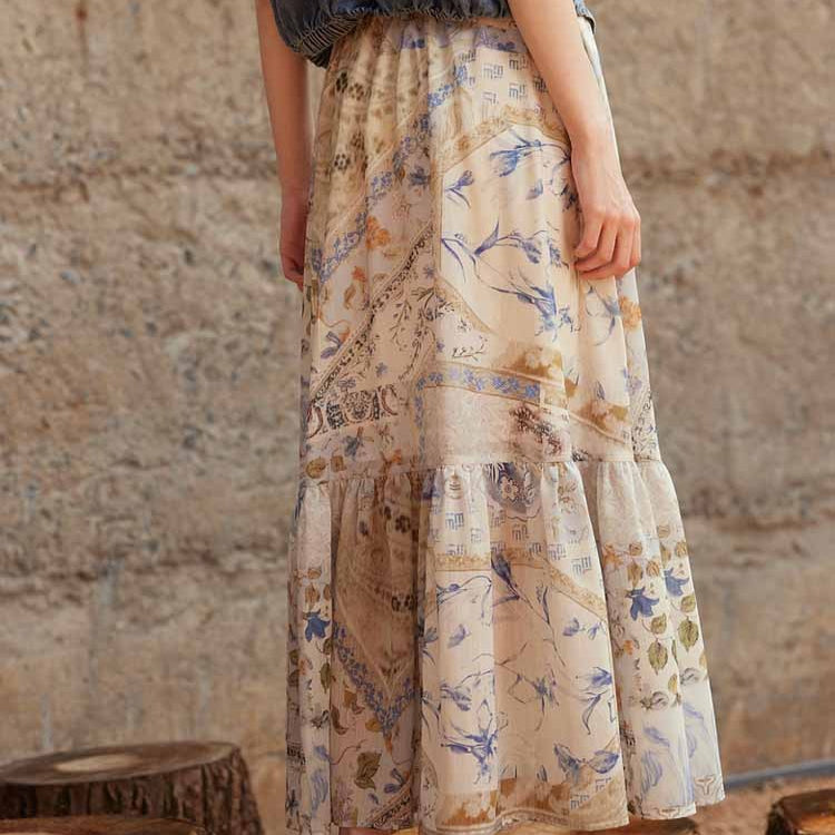 Damesrok bohemian bloemenprint - Mireille