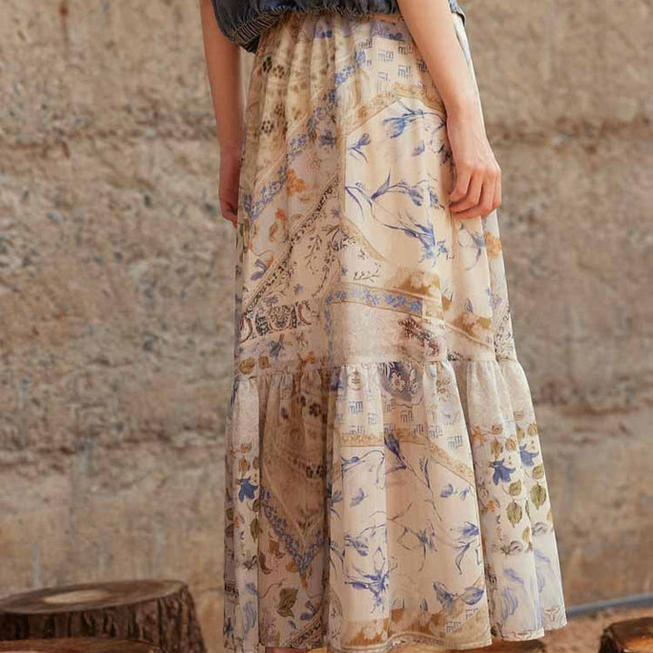 Damesrok bohemian bloemenprint - Mireille