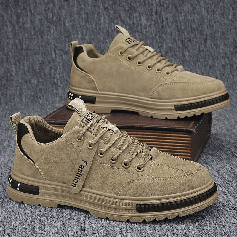 Heren sneaker met dikke zool van synthetisch suède - Francisco