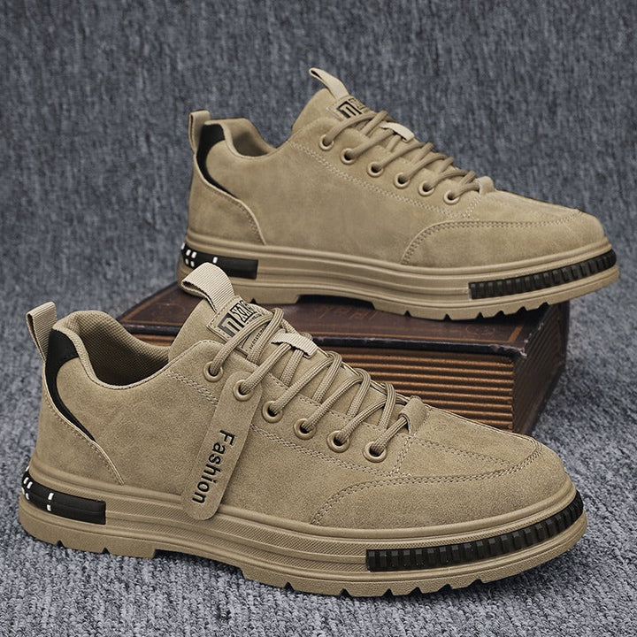 Heren sneaker met dikke zool van synthetisch suède - Francisco