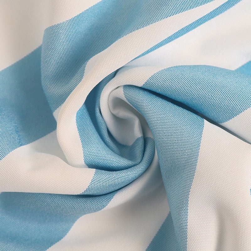 Damesblouse met lange mouwen, verticale strepen en ceintuur - Marieke
