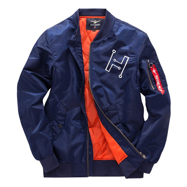 Gewatteerd heren bomberjack in urban stijl met rits - Helix