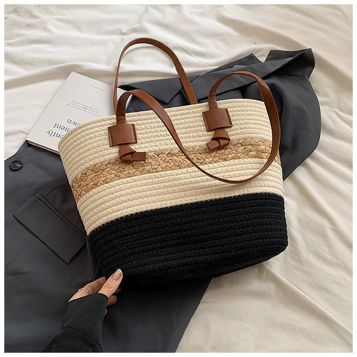 Gevlochten shopper-tas voor dames in zomerse stijl - Loretta