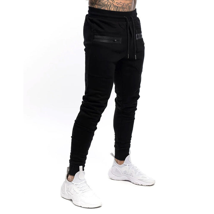 Technisch gebreide heren sportbroek, slim fit - Finn