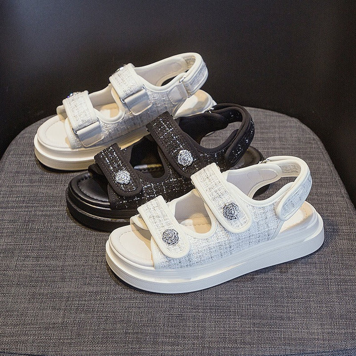 Sandalen van orthopedische tweedstof voor dames - Liora