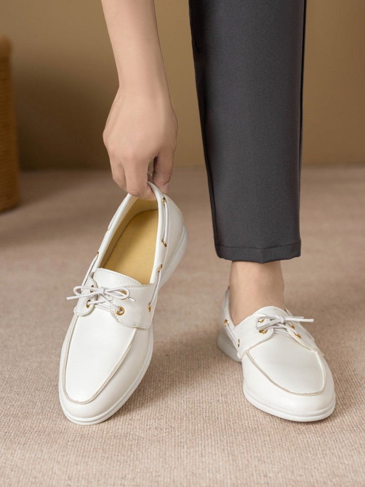 Herenmocassins van synthetisch leer met veterdetail - Carlos