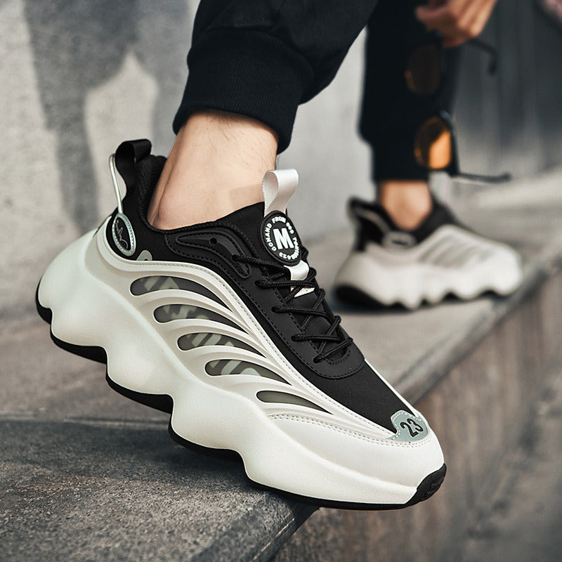 Ademende herentrainers van mesh met hoge zolen - Hector