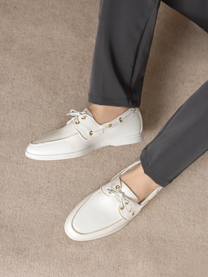 Herenmocassins van synthetisch leer met veterdetail - Carlos
