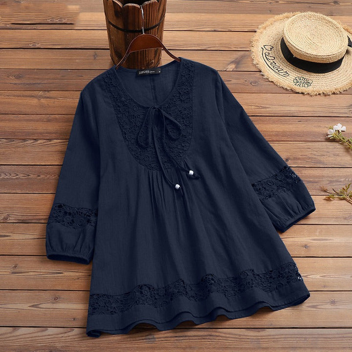 Damesblouse van kant met strik voor - Marena