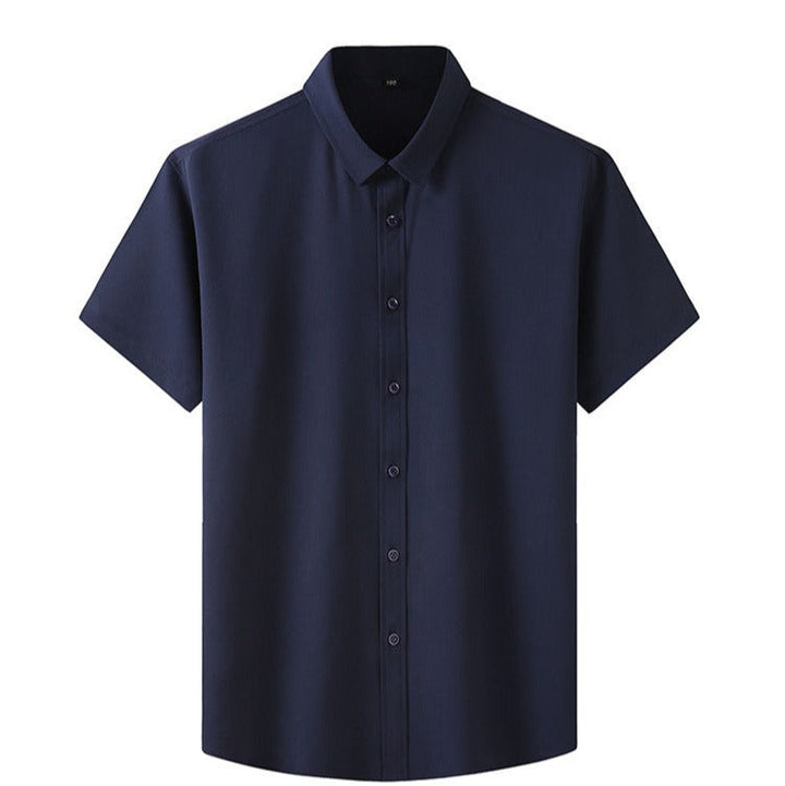 Herenhemd in polyester stretch met korte mouwen - Lauro