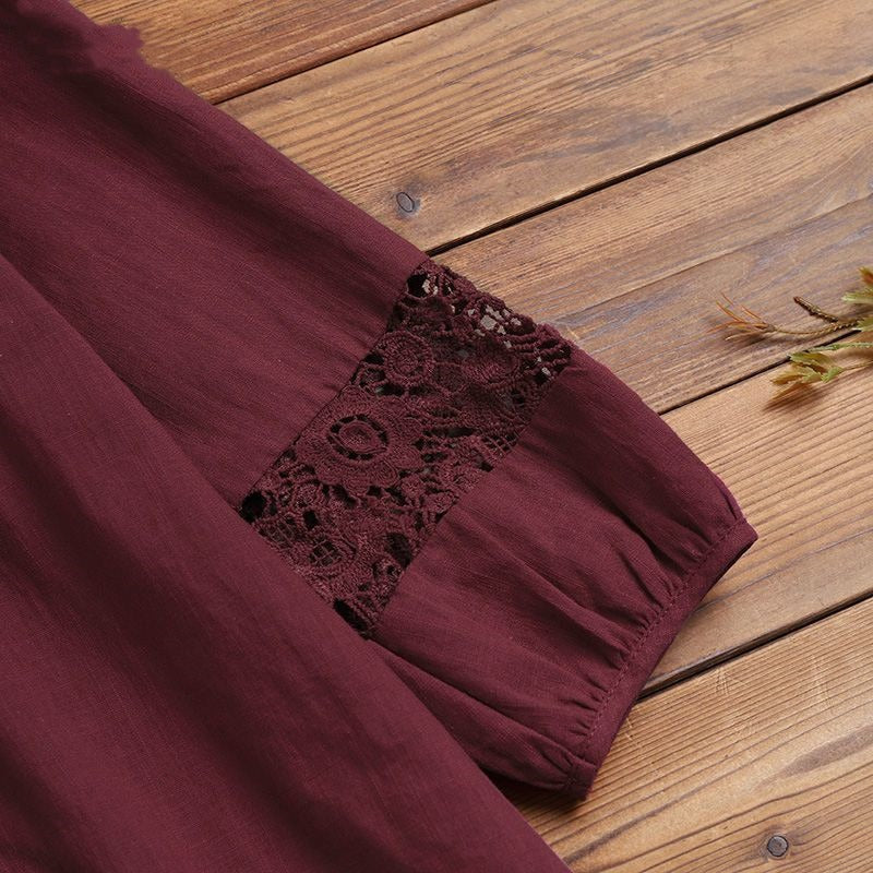 Damesblouse van kant met strik voor - Marena