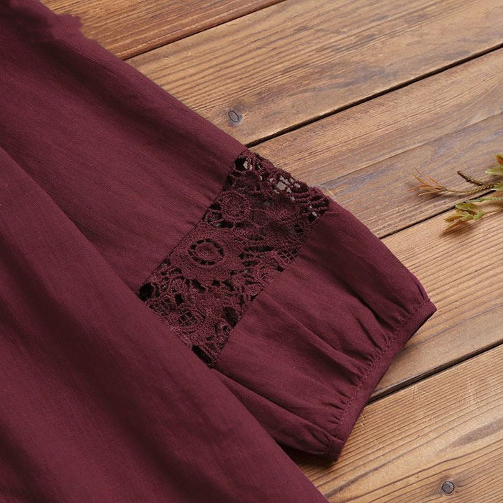 Damesblouse van kant met strik voor - Marena