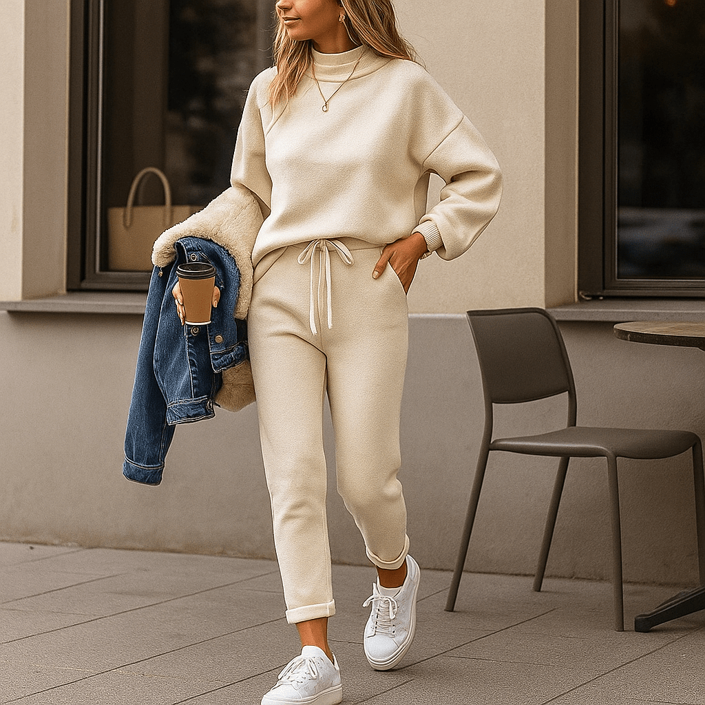 Tweedelige gebreide effect set voor dames - Ameline