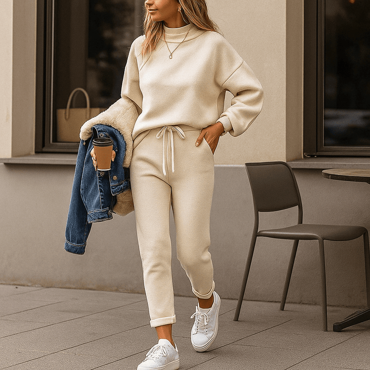 Tweedelige gebreide effect set voor dames - Ameline