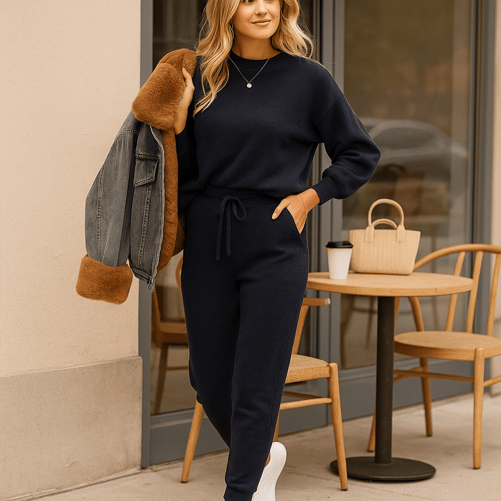 Tweedelige gebreide effect set voor dames - Ameline