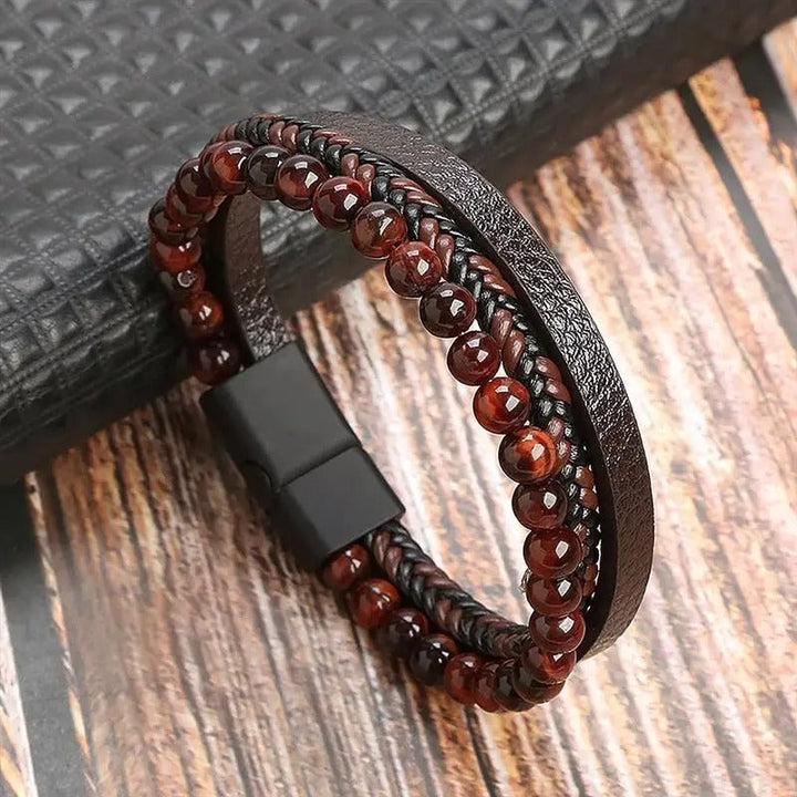 Opulent Vintage - Luxe lederen armband