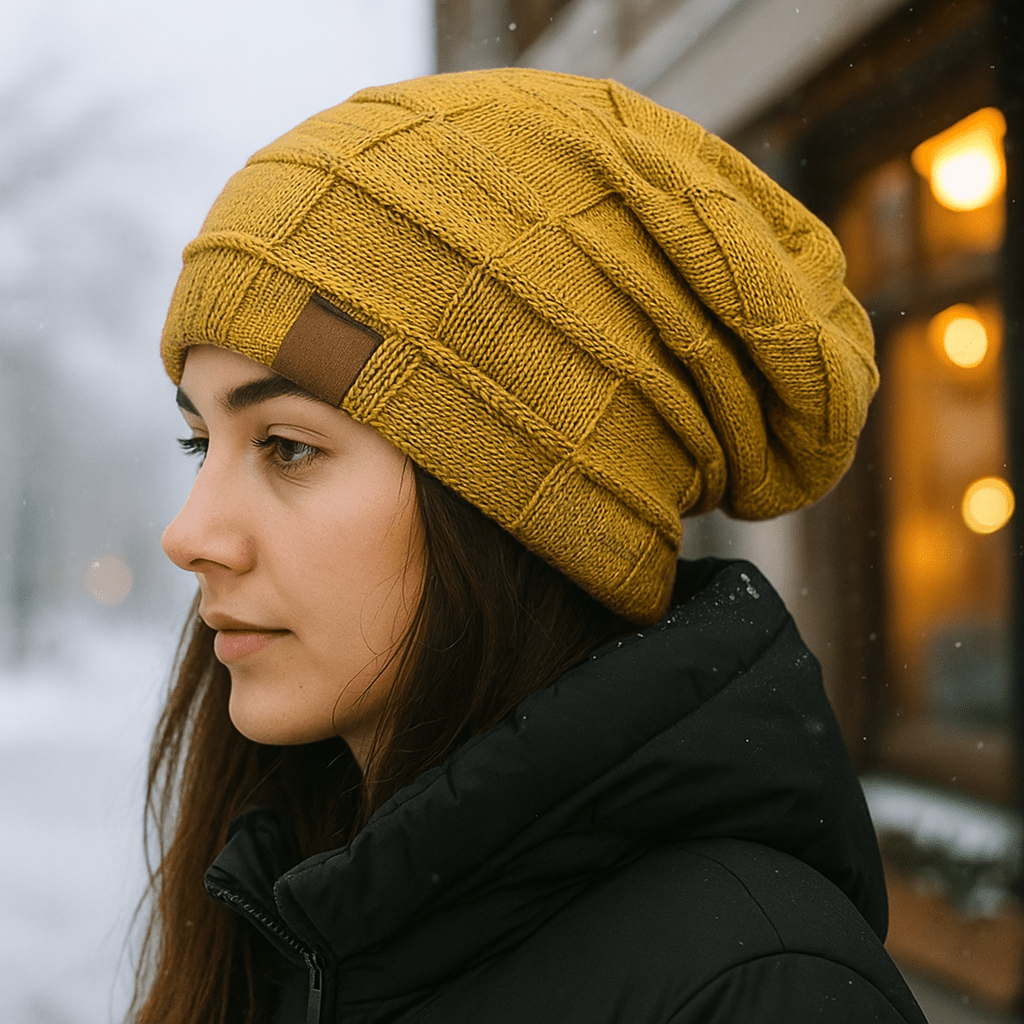 Neulottu Pipo Yves – Lämmin & Mukava Talvi - EmiyoSuomi - Lämpimät pipot