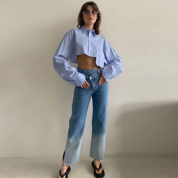 Juliet - Oversized double-breasted overhemd met knoopsluiting