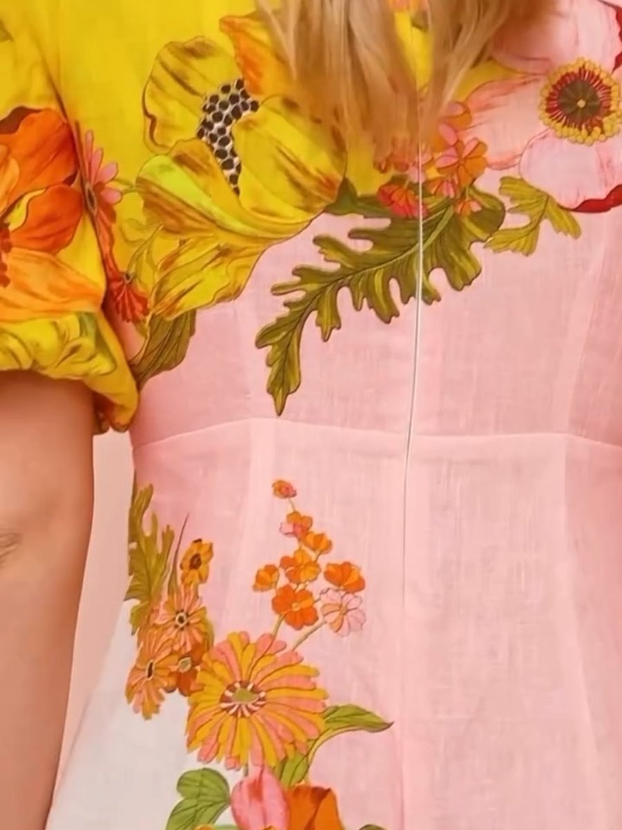 Robertana - Maxi-jurk met bloemenpatroon