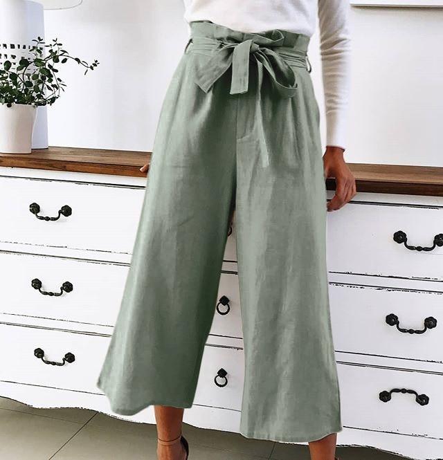 Haley - broek met hoge taille en wijde pijpen