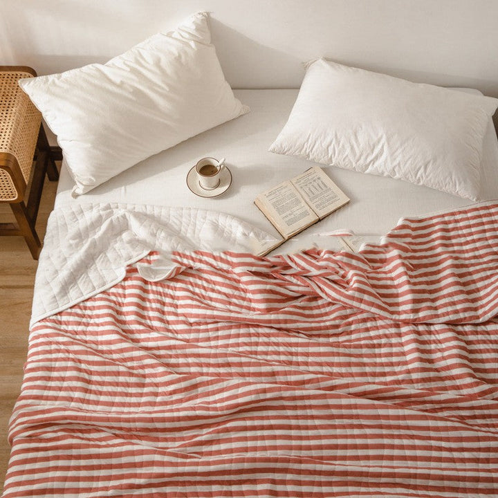 Gestreepte licht zomerse sprei