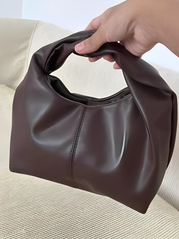 Dames hobo tas rond handvat synthetisch leer modern ontwerp - Mauve