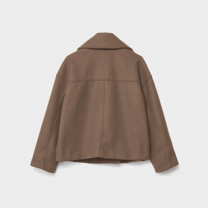 Kort wollen damesjack met dubbele borstknopen - Heidi