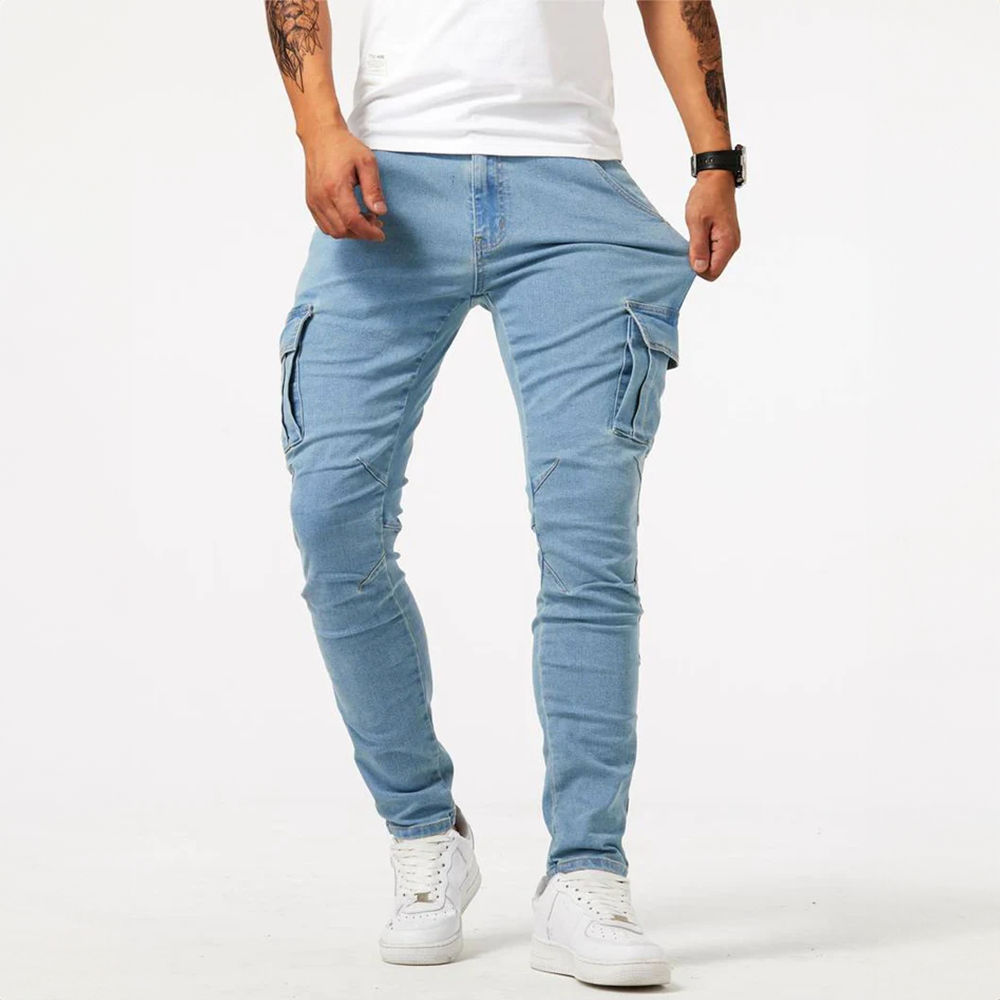 Quintin - Stijlvolle cargo zomerjeans voor heren