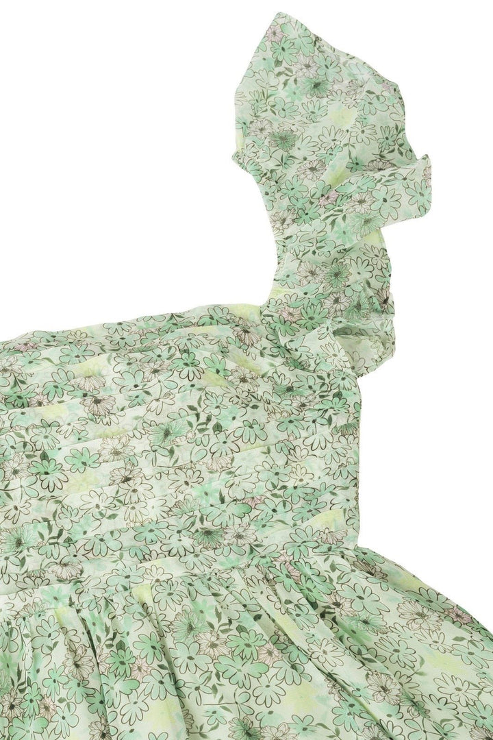 Grietje midi-jurk met geplooide bovenkant en split