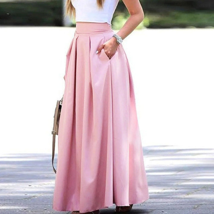 Elegante en vloeiende plooirok met hoge taille, ideaal voor een geraffineerde en vrouwelijke look