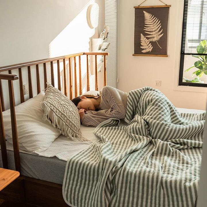 Gestreepte licht zomerse sprei