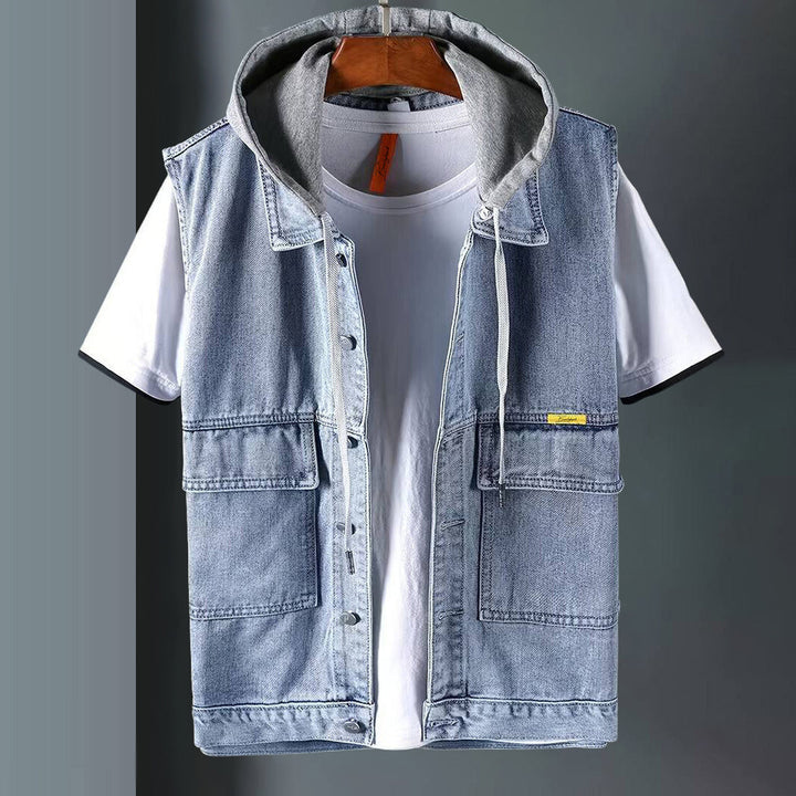 Reeves Denim Hooded Vest