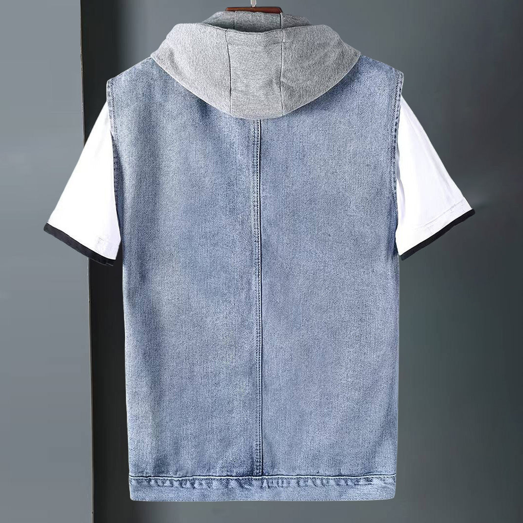 Reeves Denim Hooded Vest