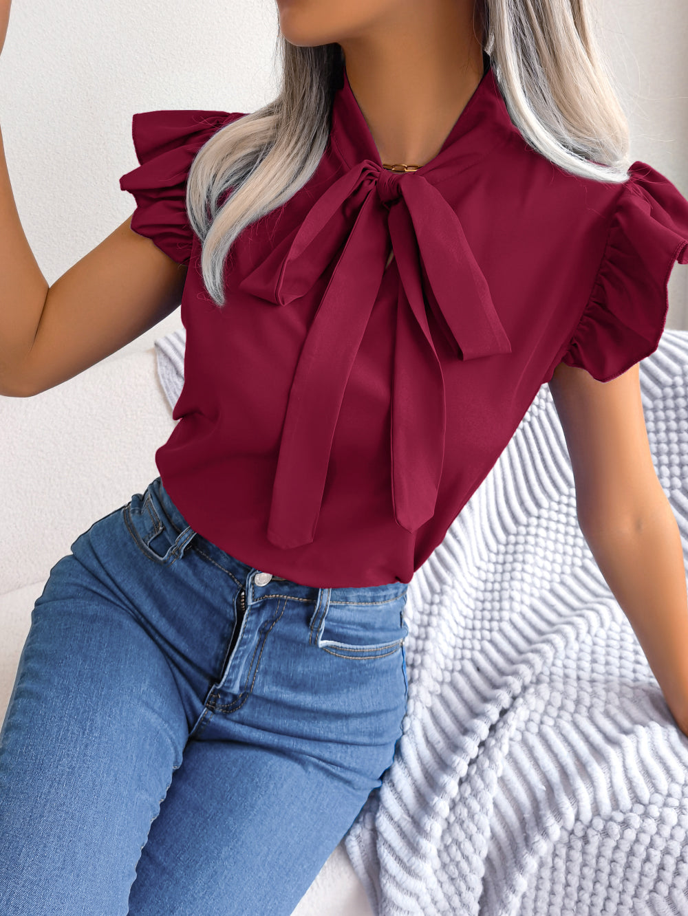 LARA - Blouse met strik